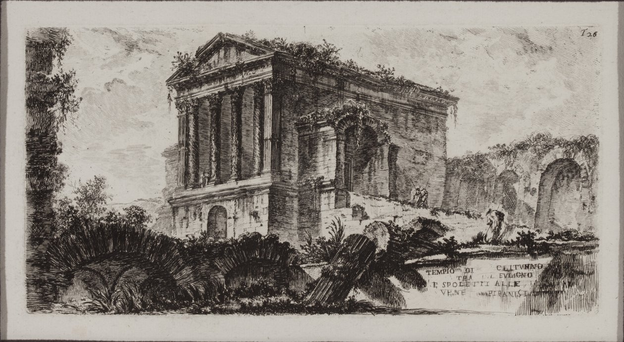 Templo de Clitumnus entre Fulgino y Spoleto de Giovanni Battista Piranesi