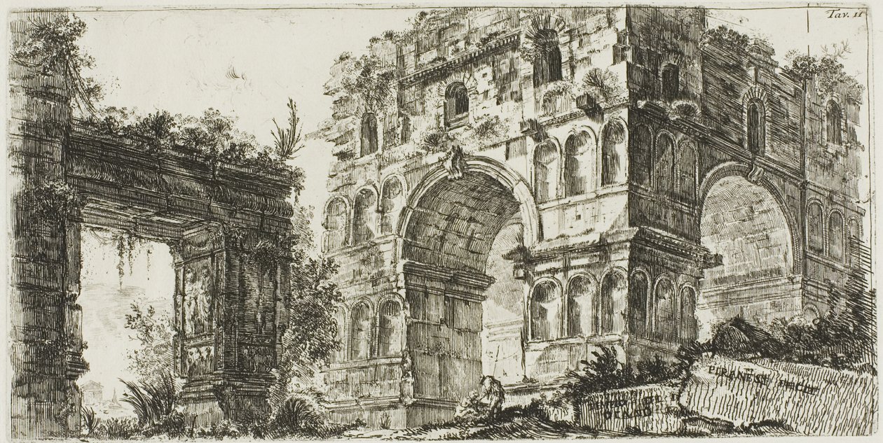 Templo de Jano, lámina 11 de Algunas vistas de arcos triunfales y otros monumentos de Giovanni Battista Piranesi