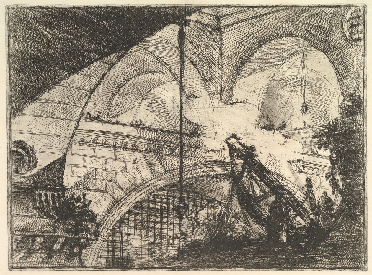 El arco con un adorno de concha, de Carceri d