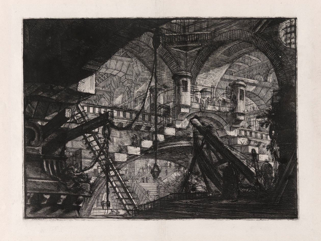 El arco con adorno de concha, placa 11 de Carceri d de Giovanni Battista Piranesi