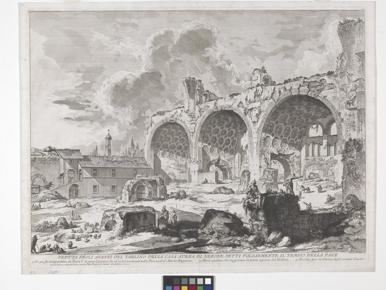 La Basílica de Constantino (aguafuerte y grabado) de Giovanni Battista Piranesi