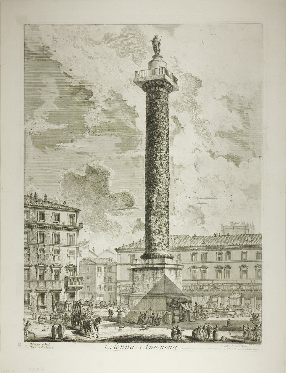 La Columna de Marco Aurelio, de Vistas de Roma de Giovanni Battista Piranesi