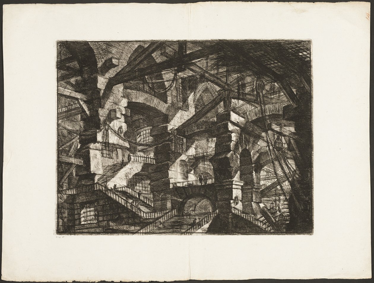 El arco gótico, lámina 14 de Prisiones Imaginarias de Giovanni Battista Piranesi