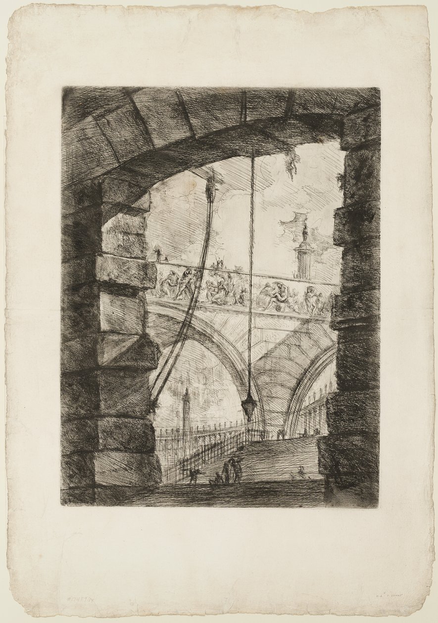 La Gran Piazza, lámina 4 de Prisiones Imaginarias de Giovanni Battista Piranesi