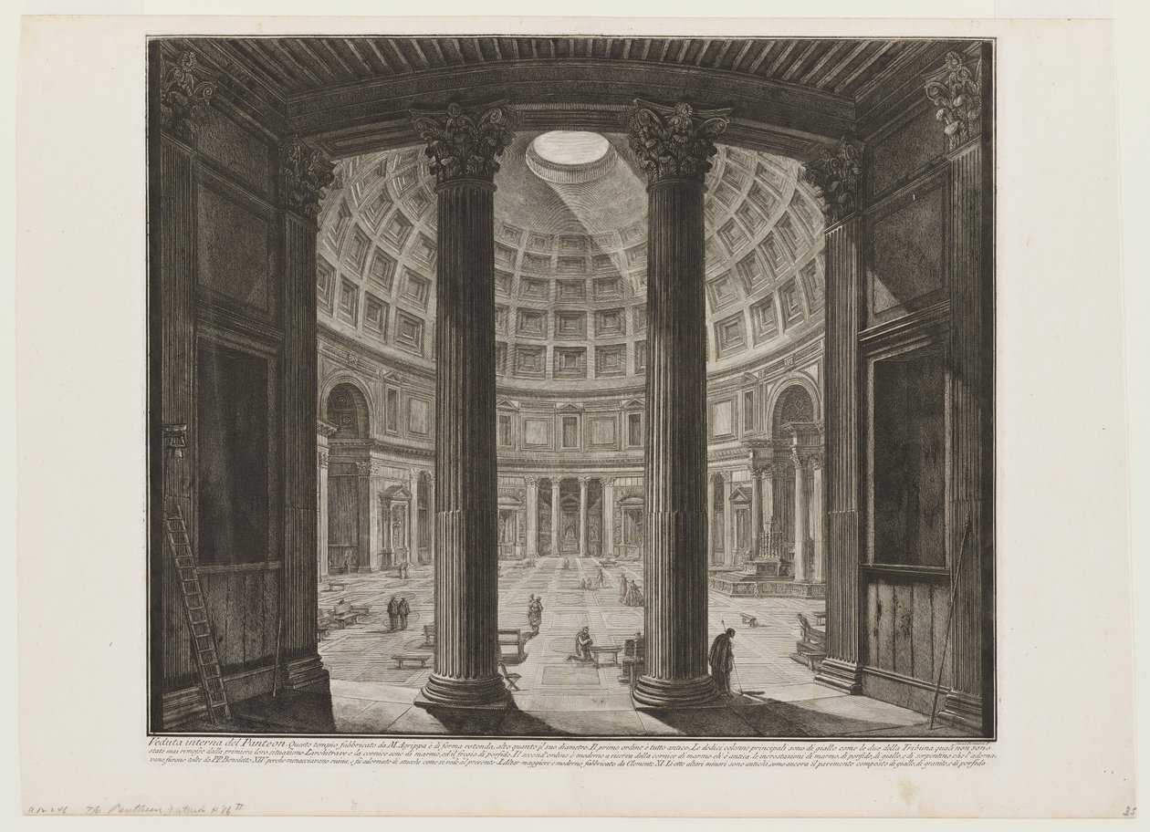 El Panteón, interior de Giovanni Battista Piranesi