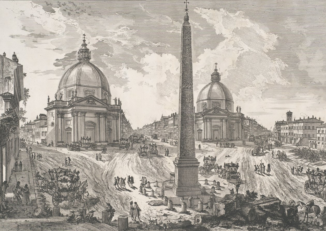 La Piazza del Popolo, ca. 1750 de Giovanni Battista Piranesi