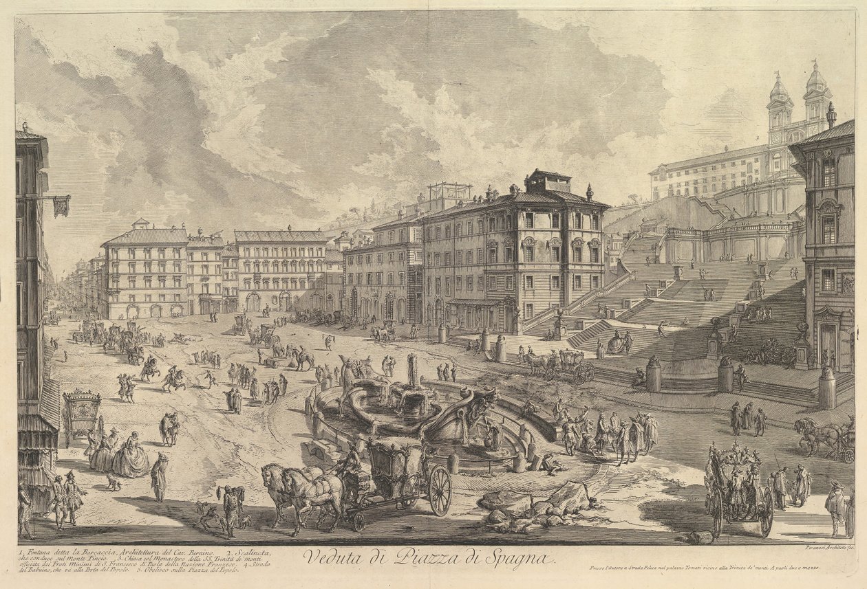 La Piazza di Spagna Veduta di Piazza di Spagna de Giovanni Battista Piranesi