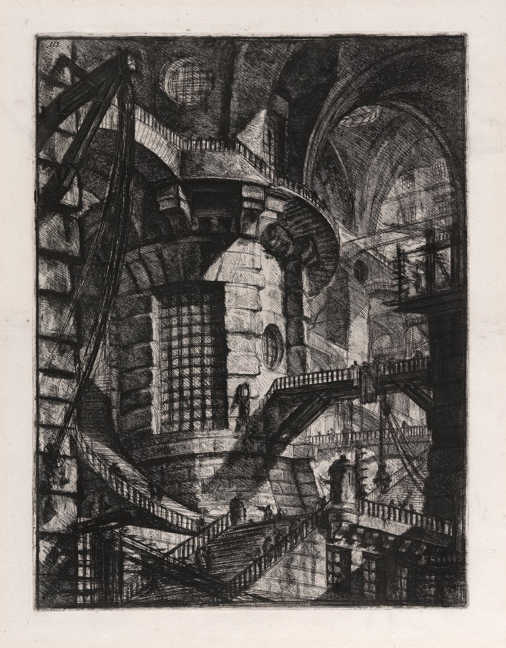 La Torre Redonda, placa 3 de Carceri d de Giovanni Battista Piranesi