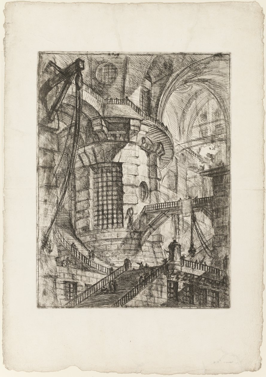 La Torre Redonda, lámina 3 de Prisiones Imaginarias de Giovanni Battista Piranesi