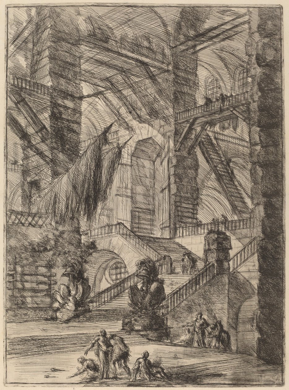 La escalera con trofeos de Giovanni Battista Piranesi