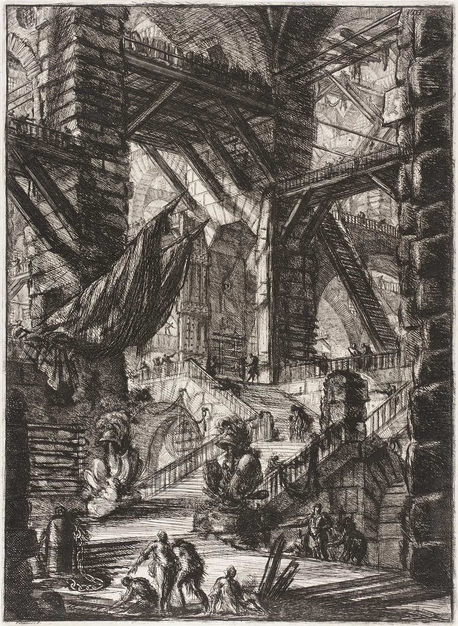 La escalera con trofeos de Giovanni Battista Piranesi