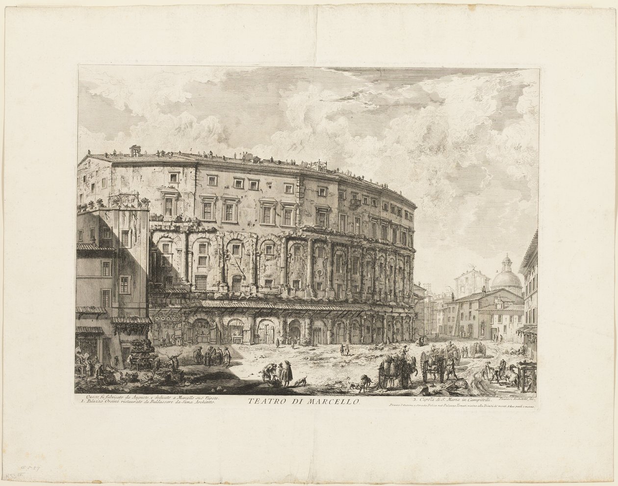 El Teatro de Marcelo, de Vistas de Roma de Giovanni Battista Piranesi