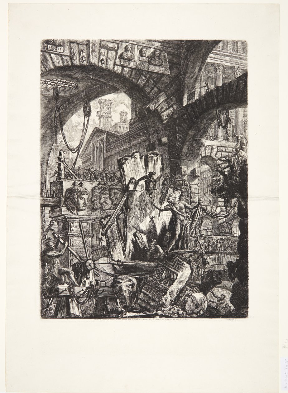 El hombre en el potro de Giovanni Battista Piranesi