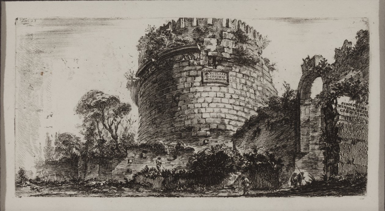 Tumba de Caecilia Metella llamada Capo di Bove, o Cabeza de Buey de Giovanni Battista Piranesi