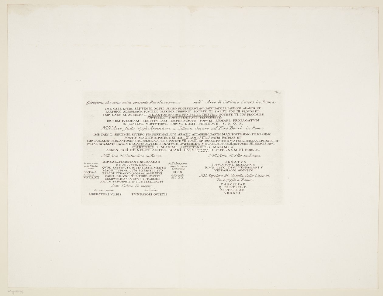 Transcripción de varias inscripciones latinas antiguas de Giovanni Battista Piranesi