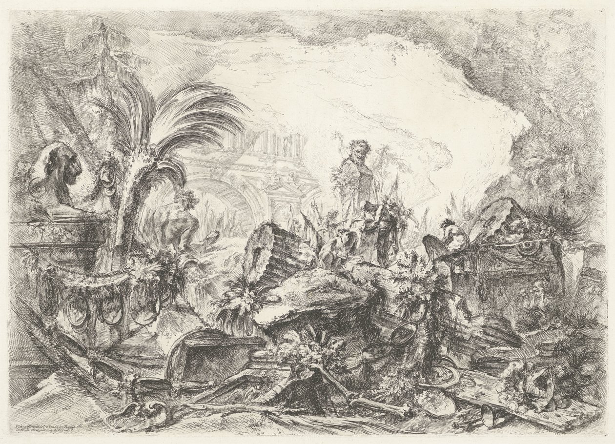 triomfboog Caprichos decorativos (antiguo título de la serie) Grotescos (título de la serie) de Giovanni Battista Piranesi