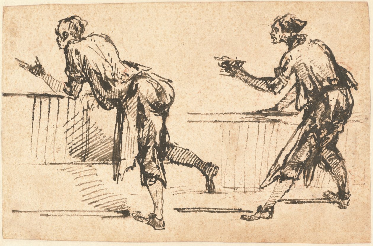 Dos obreros en mesas (recto) de Giovanni Battista Piranesi