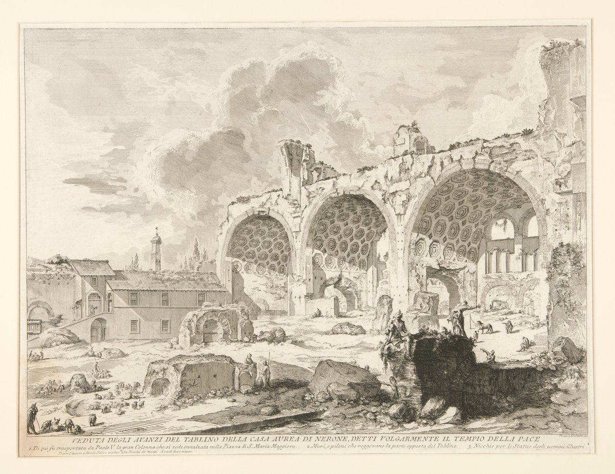 Vista de los Restos del Comedor de Nerón de Giovanni Battista Piranesi