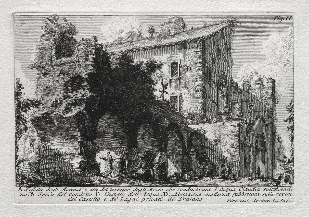 Vista de los Avances, o del término de los Arcos que conducían el Agua Julia de Giovanni Battista Piranesi