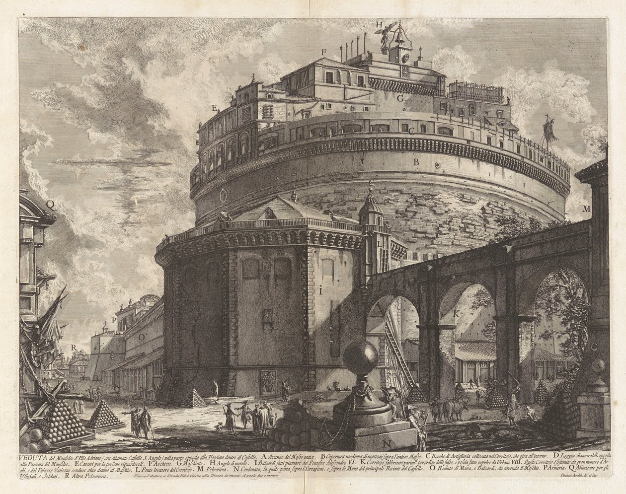 Vista del Mausoleo d de Giovanni Battista Piranesi