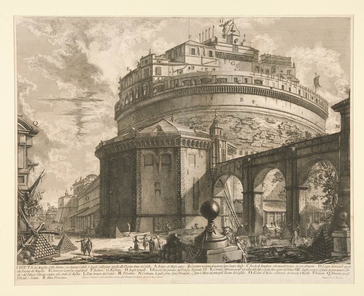 Vista del Mausoleo d de Giovanni Battista Piranesi