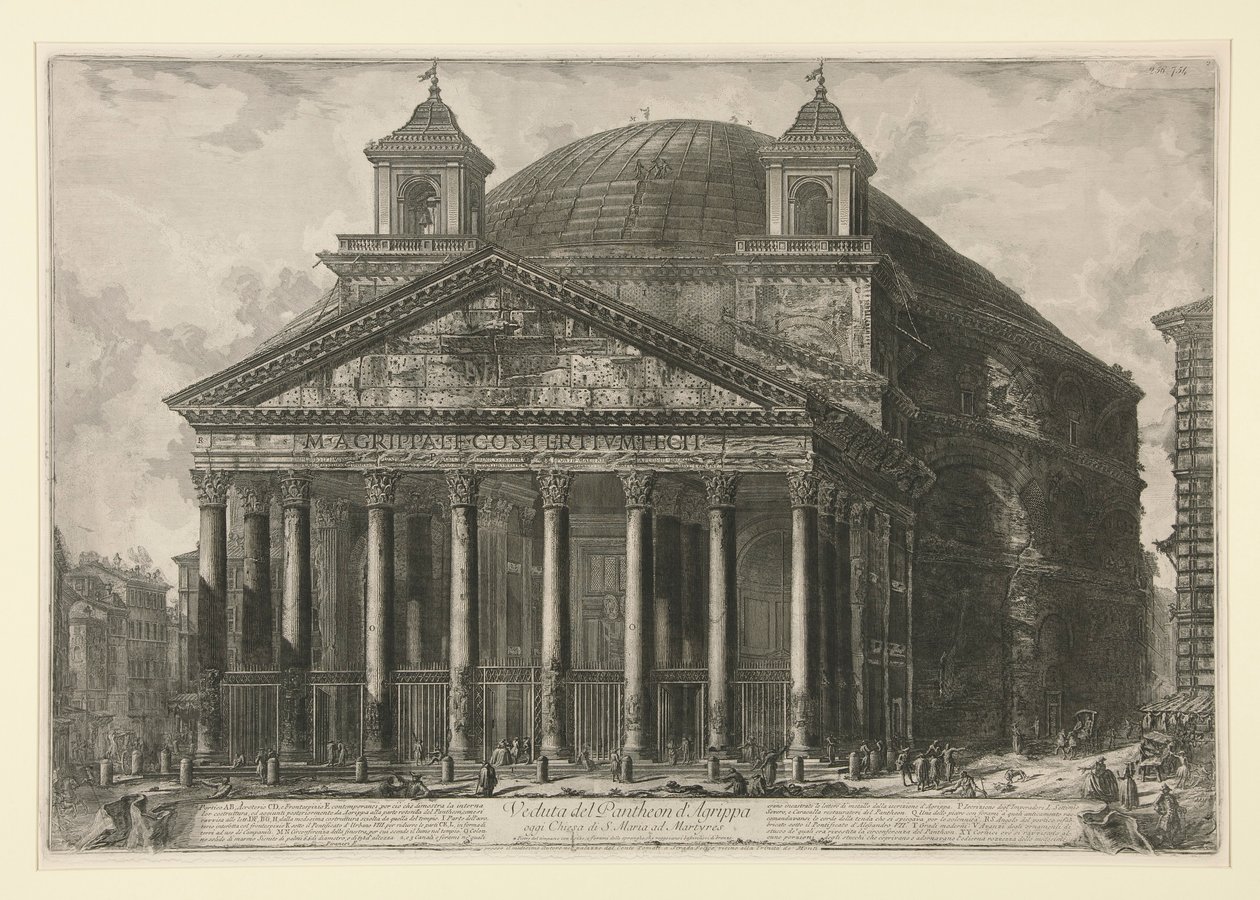 Vista del Panteón d de Giovanni Battista Piranesi