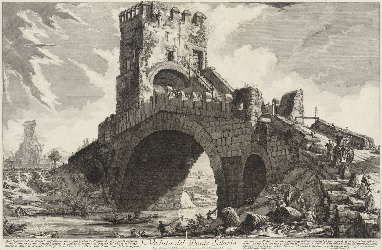 Vista del Puente Salario de Giovanni Battista Piranesi