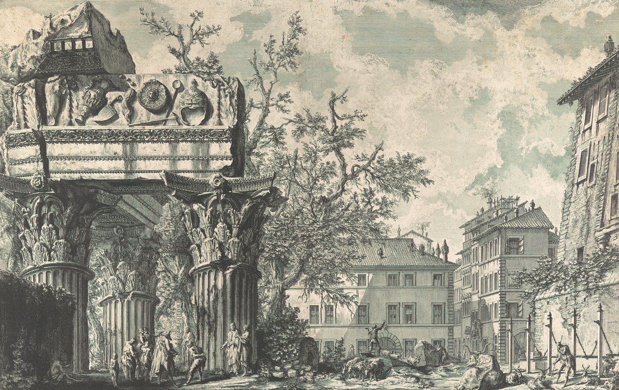 Veduta del Tempio di Giove Tonante, 1740s-60s de Giovanni Battista Piranesi