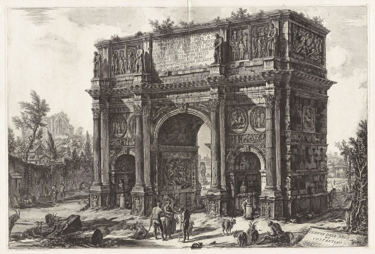 Vista del Arco de Constantino, de Vistas de Roma de Giovanni Battista Piranesi