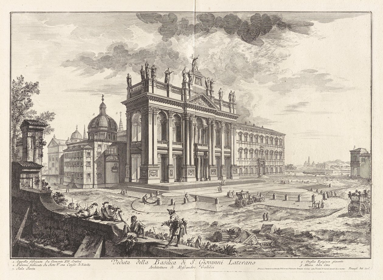 Vista de la Basílica de San Giovanni Laterano, de Vedute di Roma (Vistas de Roma) de Giovanni Battista Piranesi