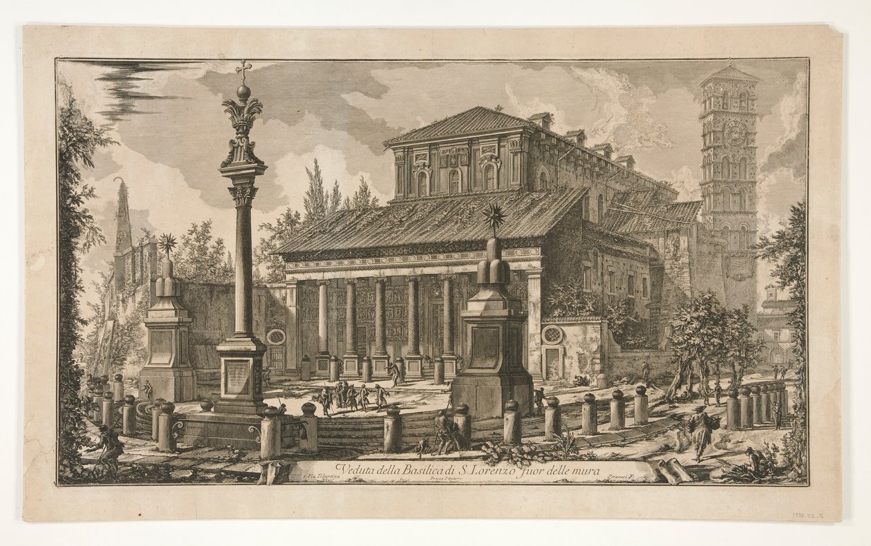Vista de S. Lorenzo extramuros, de Vedute di Roma de Giovanni Battista Piranesi