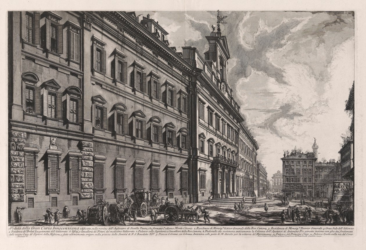 Vista de la Gran Curia Innocenziana de Giovanni Battista Piranesi
