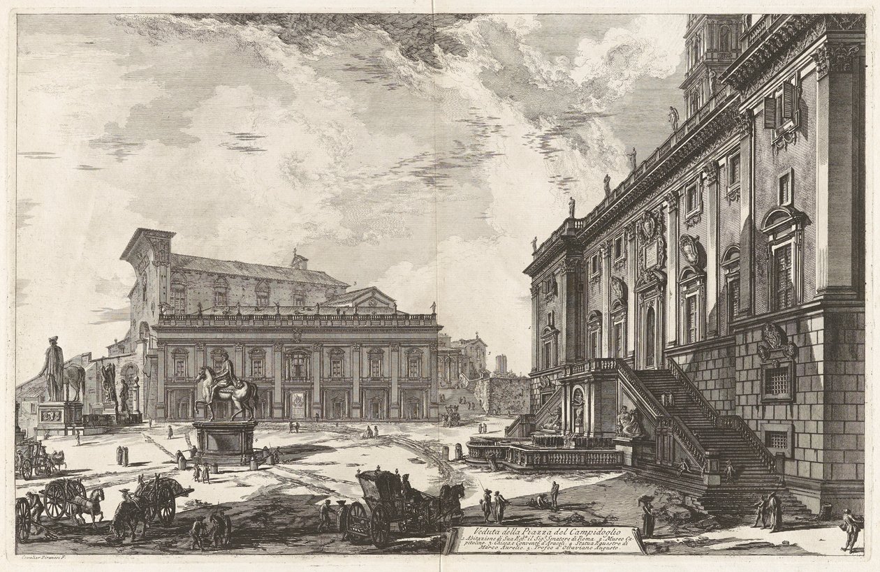Vista de la Piazza del Campidoglio, de Vedute di Roma (Vistas de Roma) de Giovanni Battista Piranesi