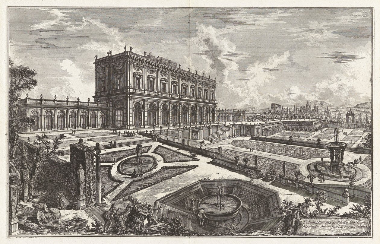 Vista de la Villa Dell de Giovanni Battista Piranesi