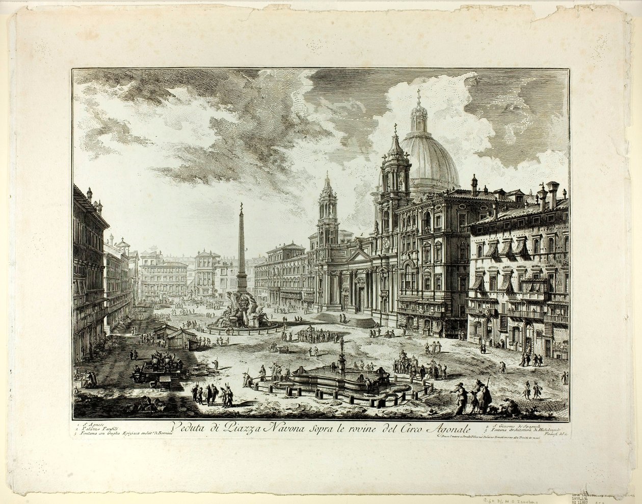 Vista de la Piazza Navona sobre las ruinas del Circo de Domiciano, de Vistas de Roma de Giovanni Battista Piranesi