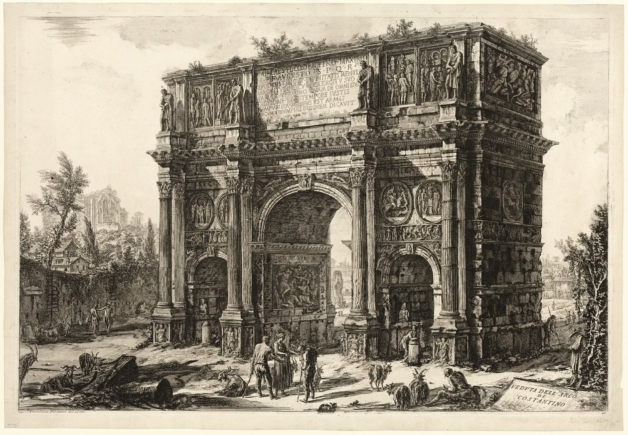 Vista del Arco de Constantino, de Vistas de Roma de Giovanni Battista Piranesi
