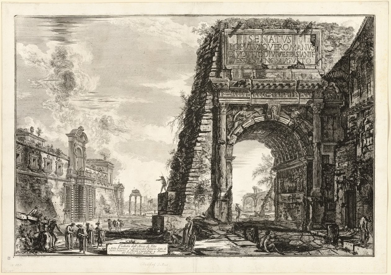 Vista del Arco de Tito, de Vistas de Roma de Giovanni Battista Piranesi