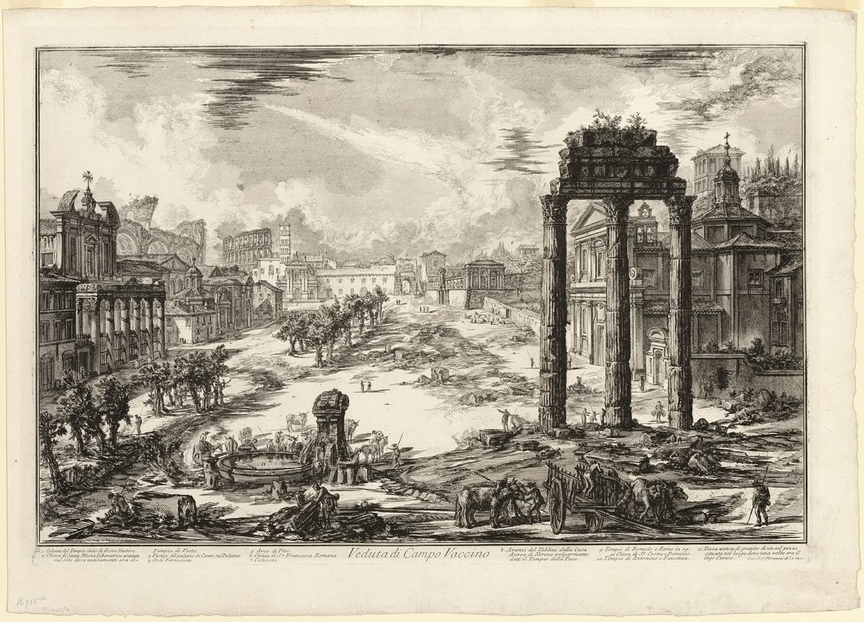 Vista del Campo Vaccino, de Vistas de Roma de Giovanni Battista Piranesi