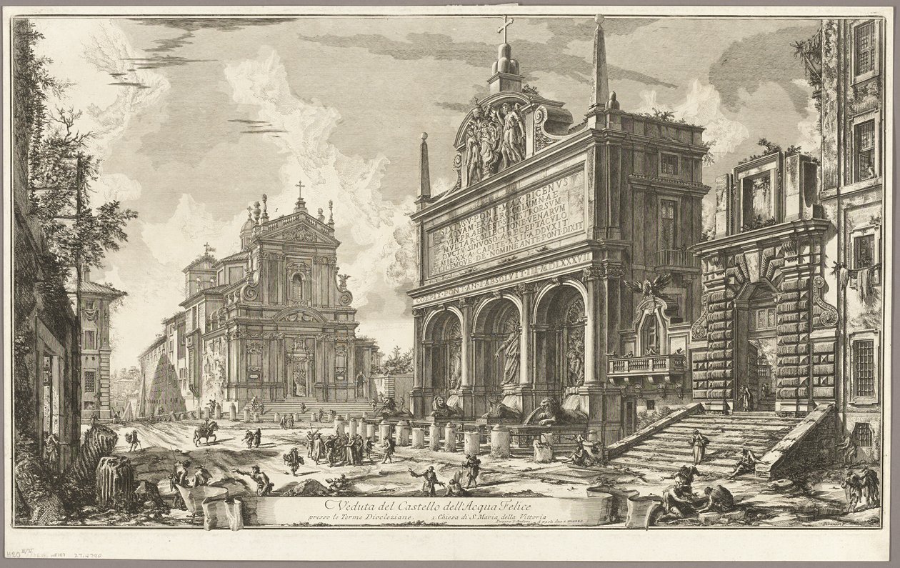 Vista de la fuente del Acqua Felice, de Vistas de Roma de Giovanni Battista Piranesi