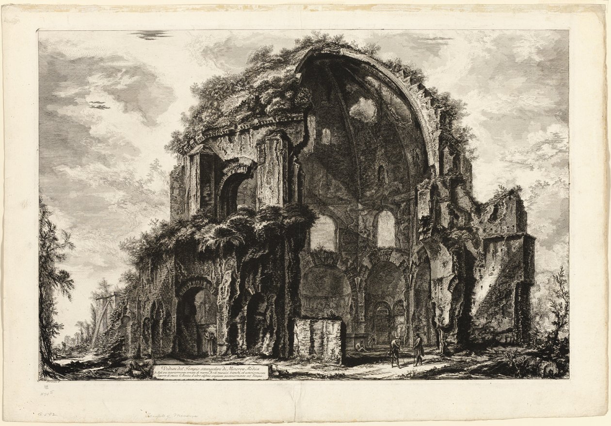 Vista del Templo Octagonal de Minerva Medica, de Vistas de Roma de Giovanni Battista Piranesi