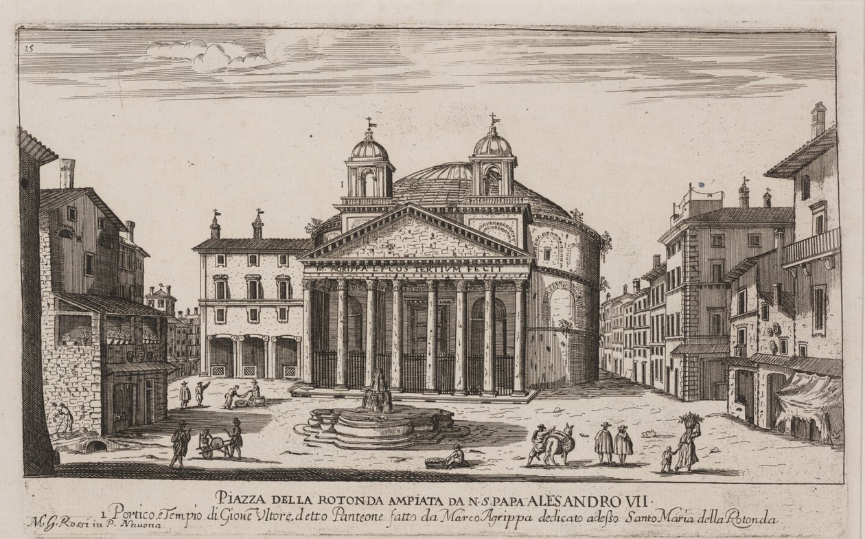 Vista del Panteón, c.1778-92 (aguafuerte) de Giovanni Battista Piranesi