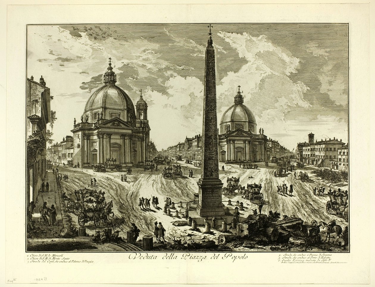 Vista de la Piazza del Popolo, de Vistas de Roma de Giovanni Battista Piranesi