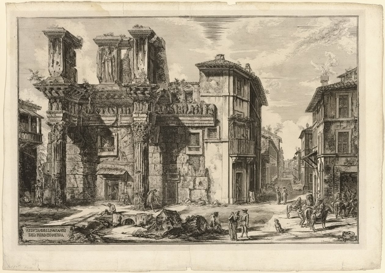 Vista de los Restos del Foro de Nerva, de Vistas de Roma de Giovanni Battista Piranesi