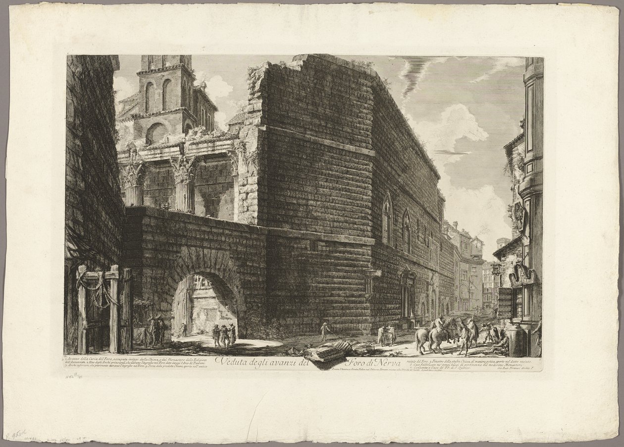 Vista de los restos del Foro de Nerva, de Vistas de Roma de Giovanni Battista Piranesi