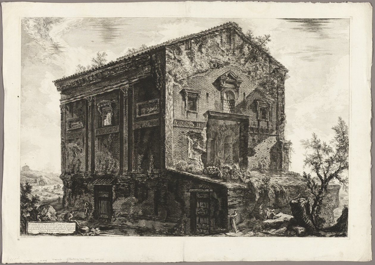 Vista del Templo de las Camenae, de Vistas de Roma de Giovanni Battista Piranesi