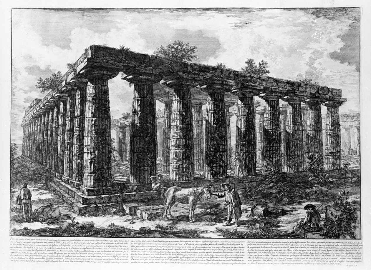 Vista de los templos de Paestum de Giovanni Battista Piranesi