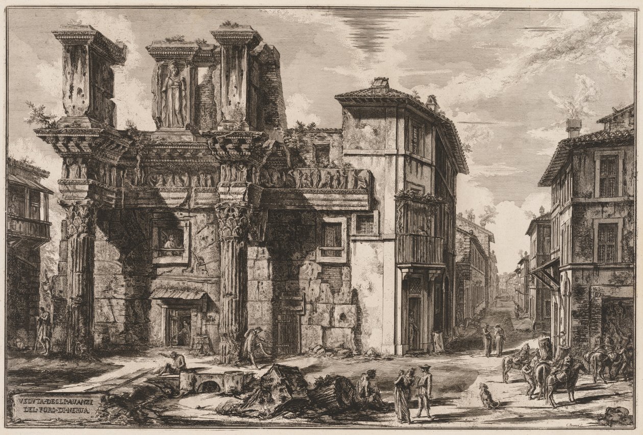 Vistas de Roma: Foro de Nerva de Giovanni Battista Piranesi