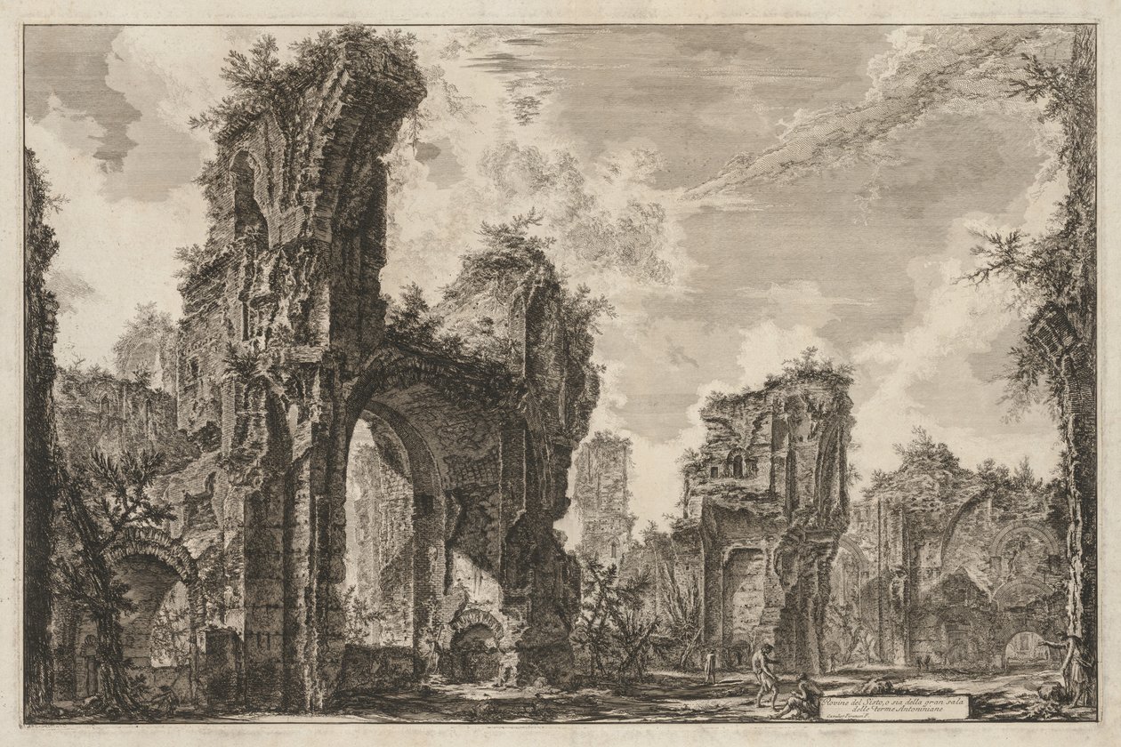 Vistas de Roma: Rovine del Sisto o sia della gran sala delle Terme Antoniniane, 1765 de Giovanni Battista Piranesi