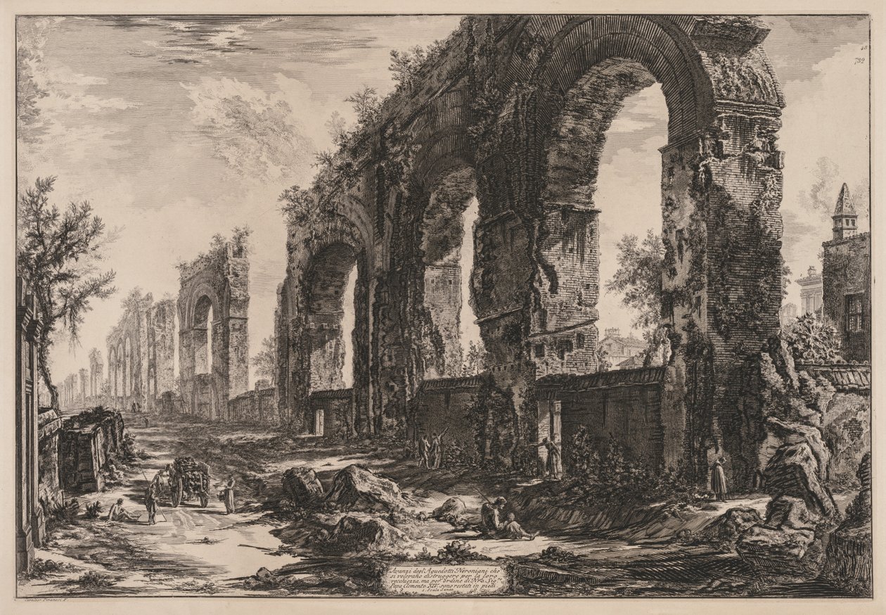 Vistas de Roma: El acueducto de Nerón, 1775 de Giovanni Battista Piranesi
