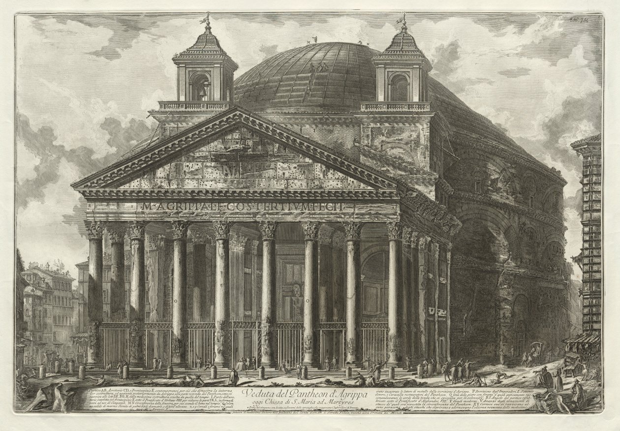 Vistas de Roma: El Panteón de Giovanni Battista Piranesi